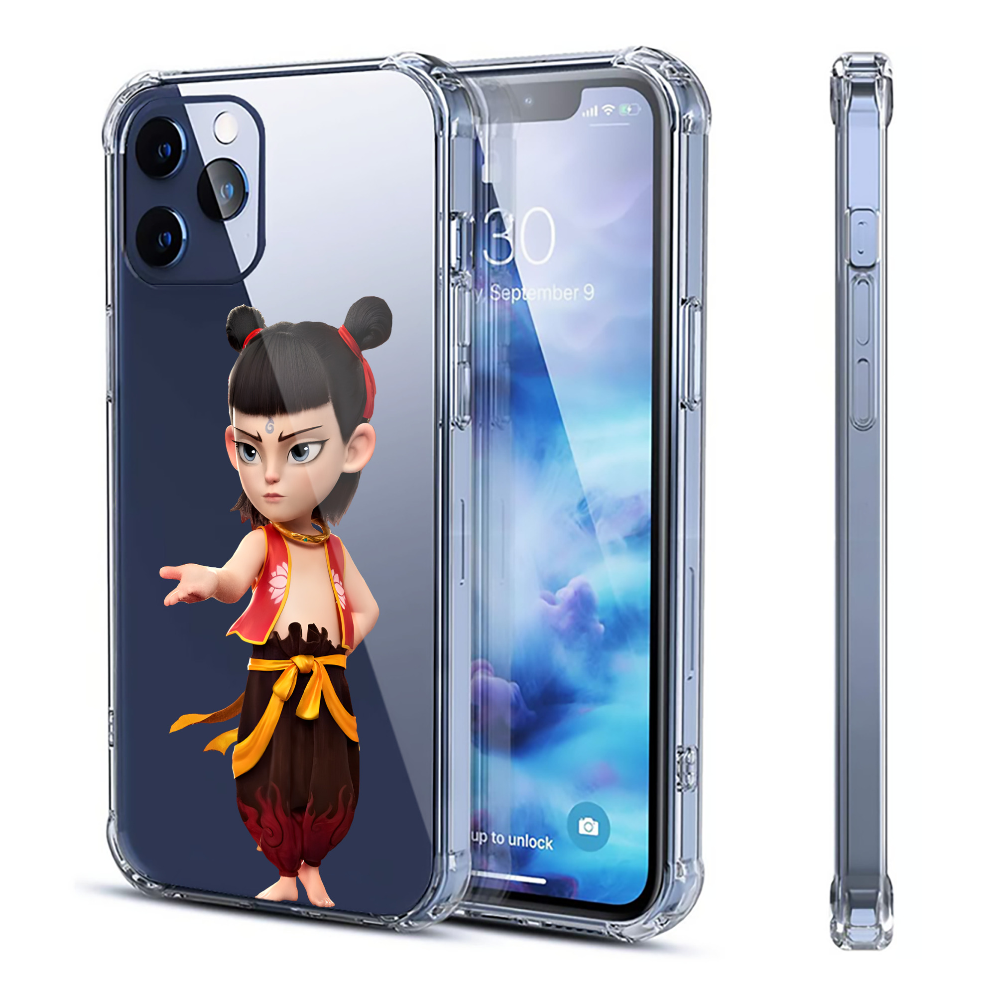 （画像用） Ne Zha 2 ナタ 魔童の大暴れ 【iPhone 12シリーズ対応】透明スマホケース（クリアソフトケース）